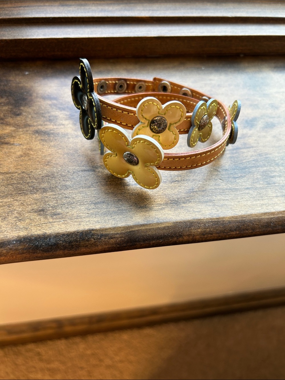 Louis Vuitton Floral Leather Bracelet in Yellow and Green - Picture 11 of 14